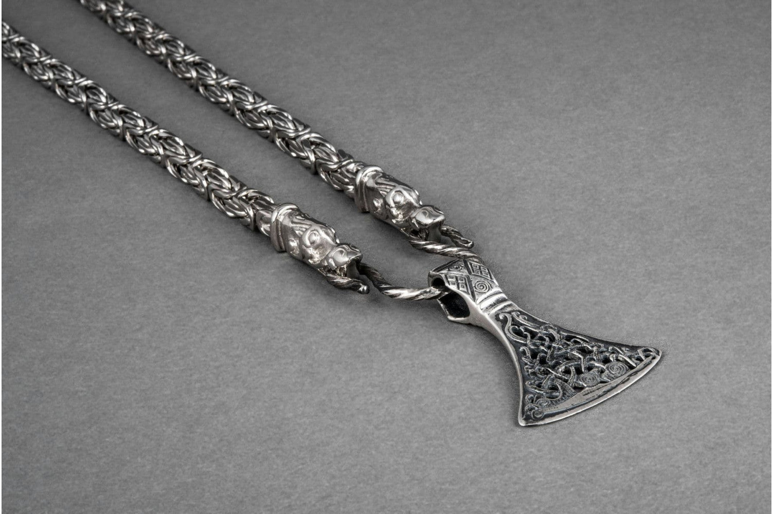 Viking Axe Sterling Silver Pendant from Mammen Village - vikingworkshop