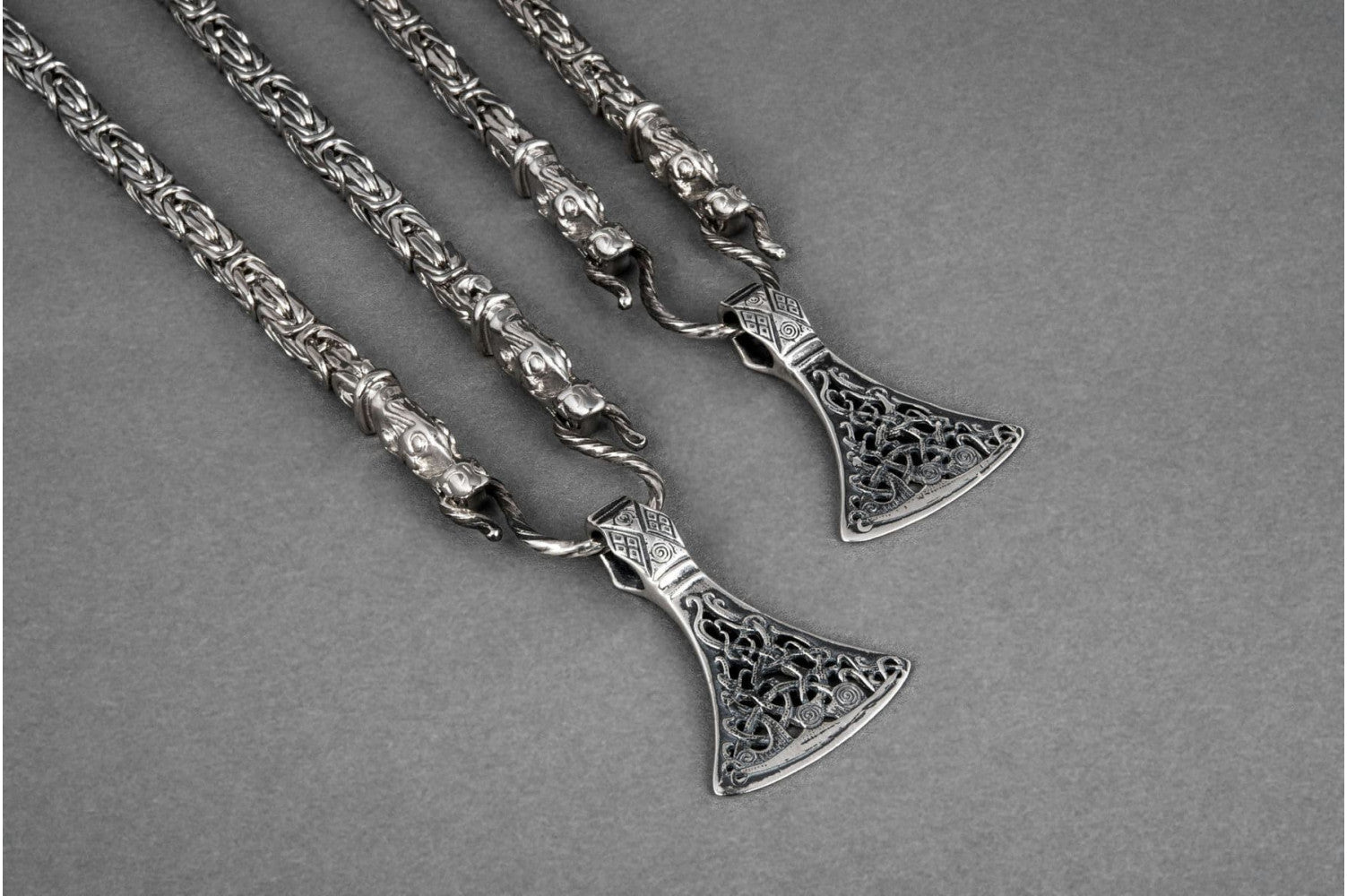 Viking Axe Sterling Silver Pendant from Mammen Village - vikingworkshop