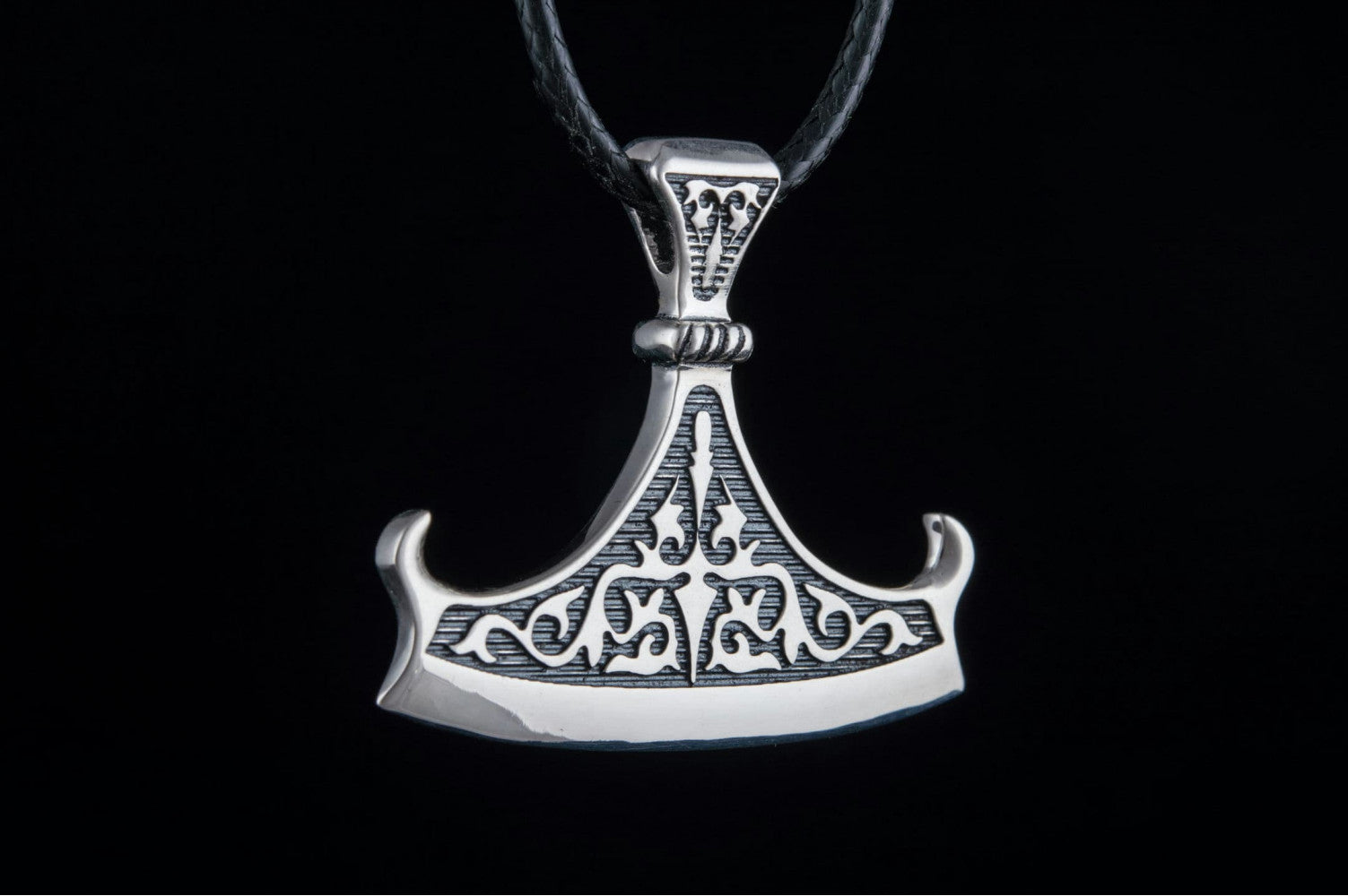 Perun Axe Blade Sterling Silver Slavic Pendant - vikingworkshop