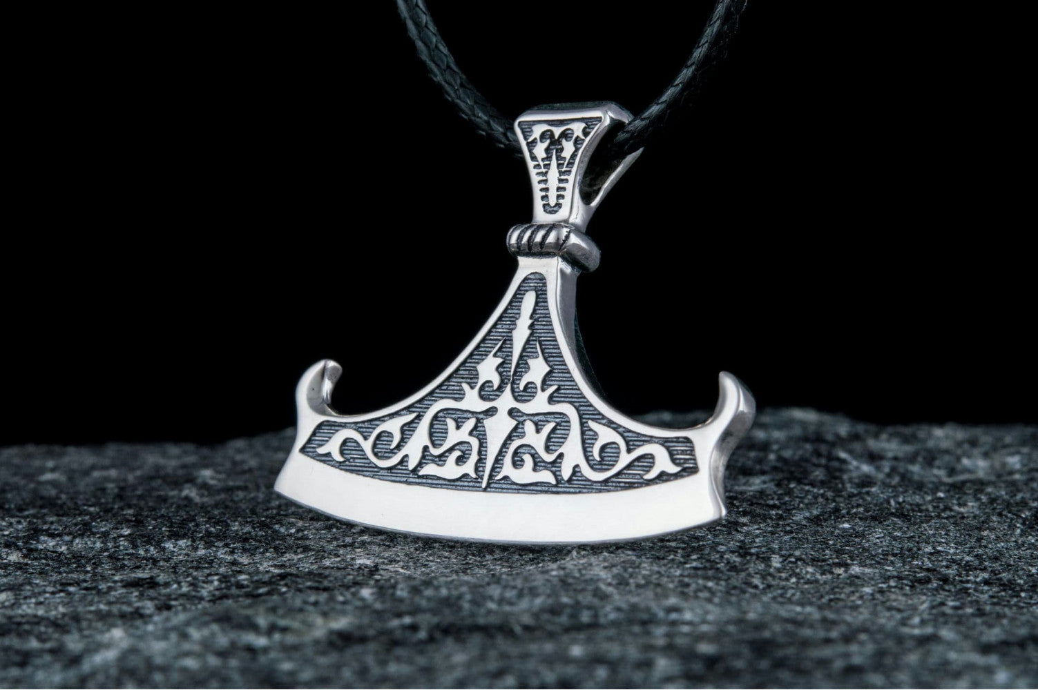 Perun Axe Blade Sterling Silver Slavic Pendant - vikingworkshop