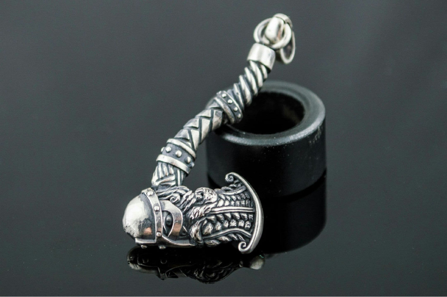 Viking Axe Pendant Sterling Silver Norse Jewelry - vikingworkshop