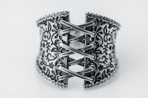 Kinky Corset Ring, 925 Silver - vikingworkshop