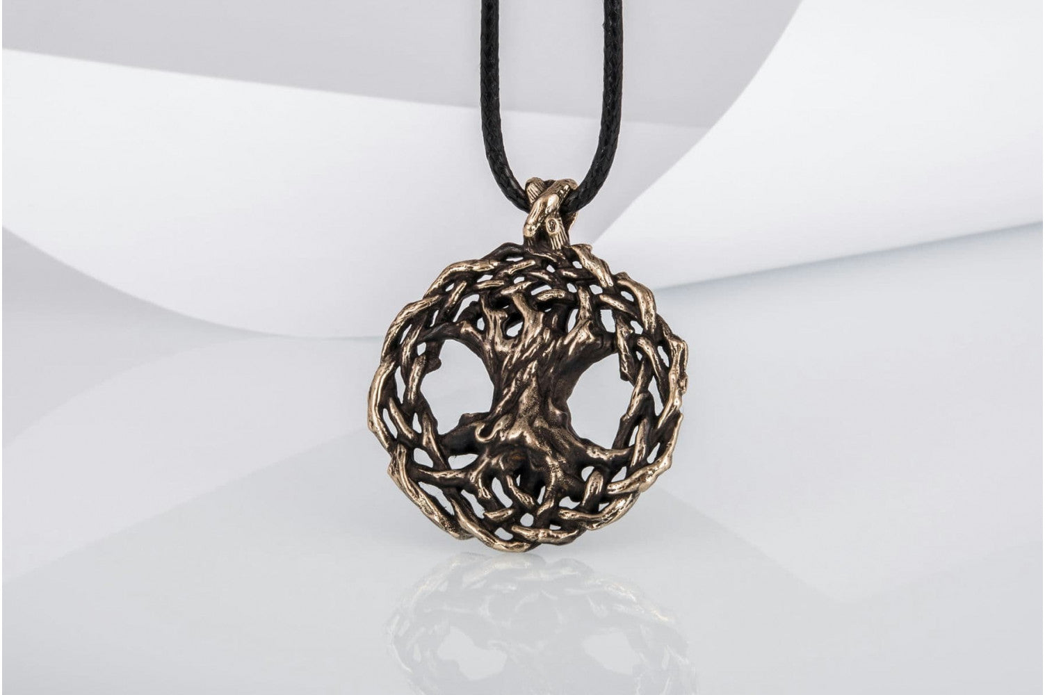 Yggdrasil World Tree Bronze Pendant Viking Jewelry - vikingworkshop