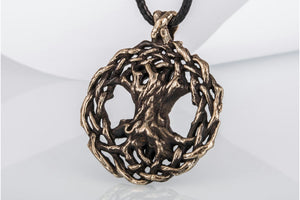 Yggdrasil World Tree Bronze Pendant Viking Jewelry - vikingworkshop