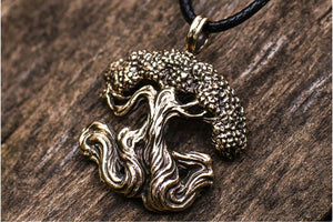 Yggdrasil World Tree Bronze Pendant Norse Jewelry - vikingworkshop