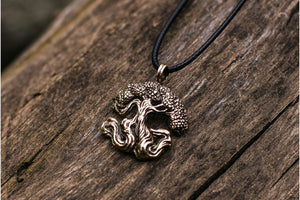 Yggdrasil World Tree Bronze Pendant Norse Jewelry - vikingworkshop