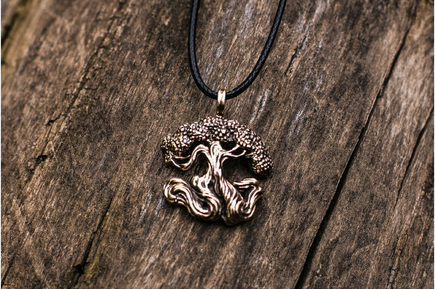 Yggdrasil World Tree Bronze Pendant Norse Jewelry - vikingworkshop