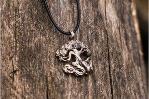 Yggdrasil World Tree Bronze Pendant Norse Jewelry - vikingworkshop