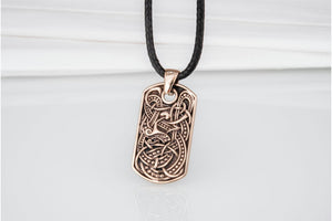 Viking Ornament Pendant Bronze Norse Handcrafted Jewelry - vikingworkshop