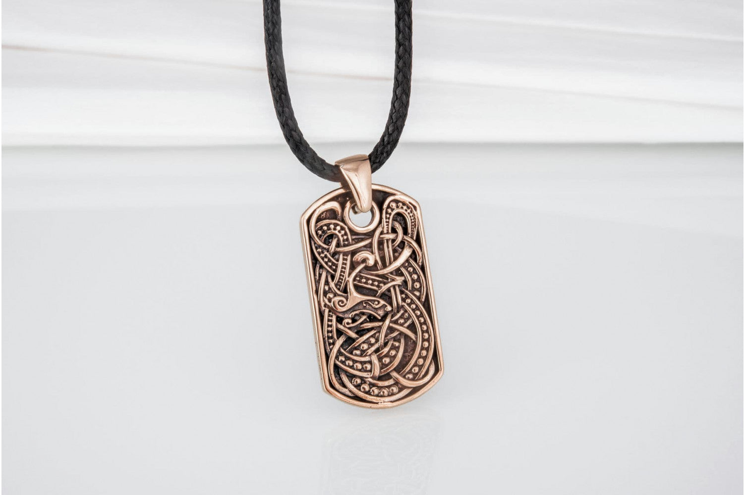 Viking Ornament Pendant Bronze Norse Handcrafted Jewelry - vikingworkshop