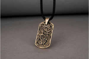 Viking Ornament Pendant Bronze Norse Handcrafted Jewelry - vikingworkshop