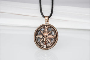 Pirate Symbol Pendant Bronze Jewelry - vikingworkshop