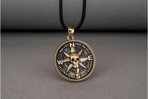 Pirate Symbol Pendant Bronze Jewelry - vikingworkshop