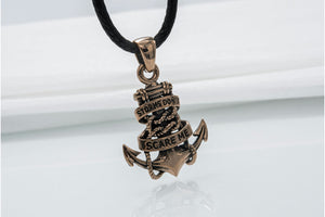 Anchor Symbol Pendant Bronze Handcrafted Jewelry - vikingworkshop