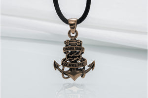 Anchor Symbol Pendant Bronze Handcrafted Jewelry - vikingworkshop