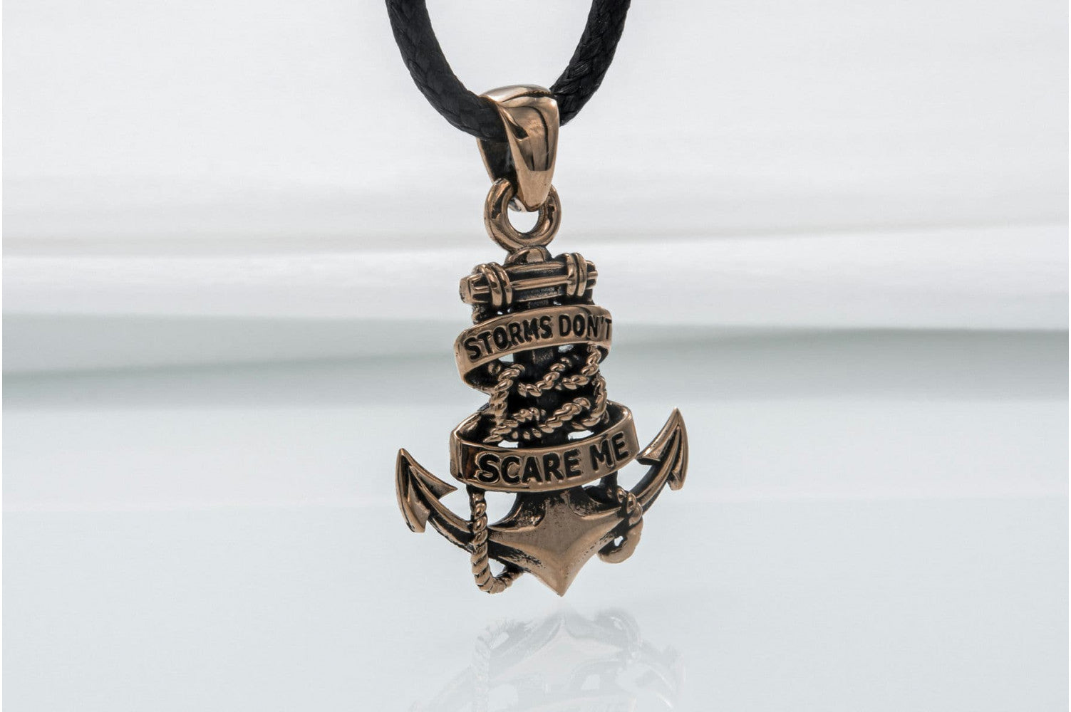 Anchor Symbol Pendant Bronze Handcrafted Jewelry - vikingworkshop