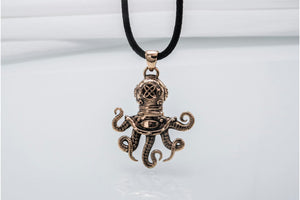 Octopus Pendant Bronze Sailor Jewelry - vikingworkshop