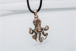 Octopus Pendant Bronze Sailor Jewelry - vikingworkshop