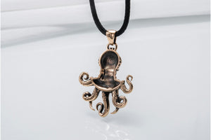 Octopus Pendant Bronze Sailor Jewelry - vikingworkshop