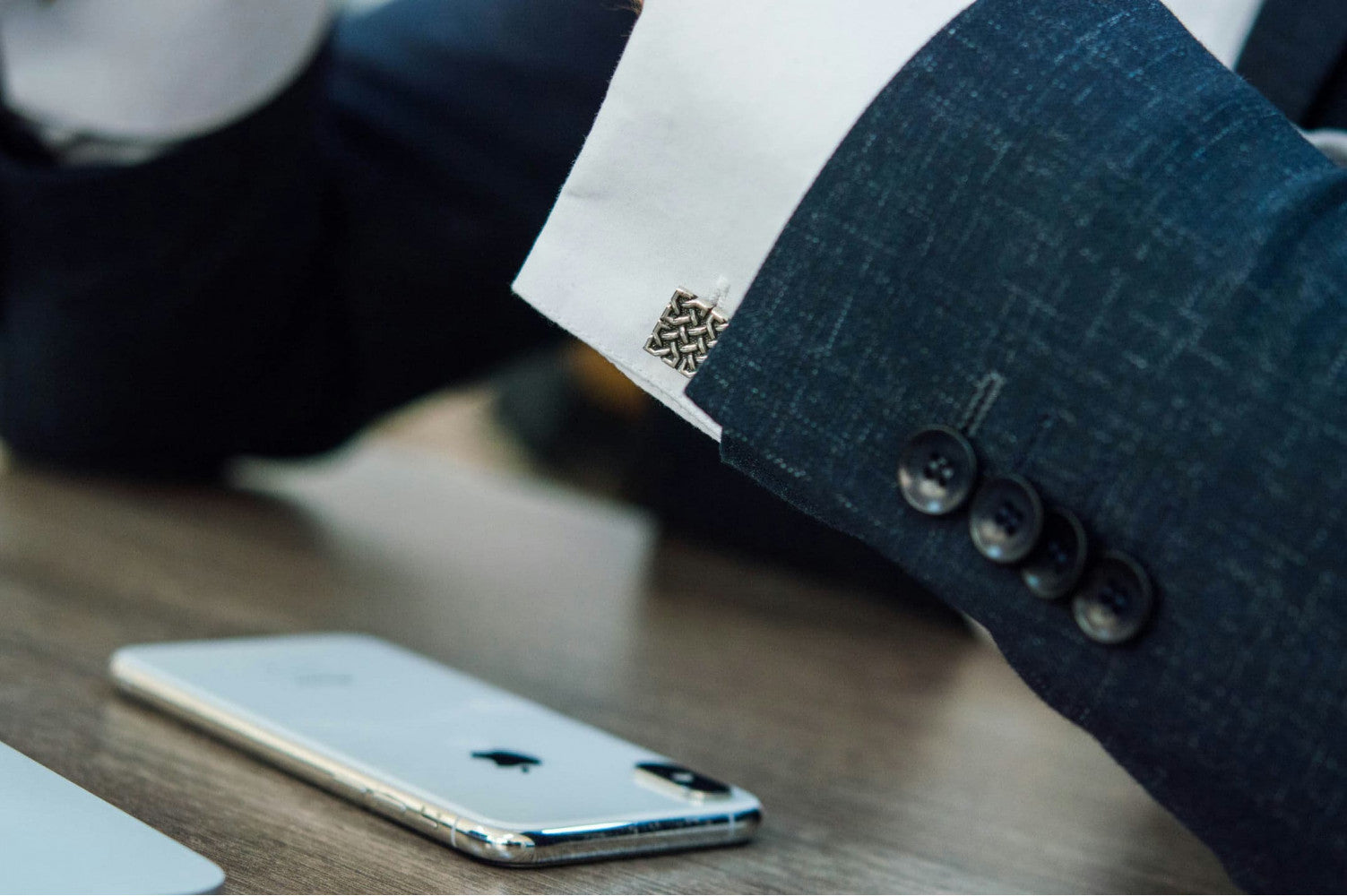 Unique Cufflinks with Ornament Sterling Silver Handmade Jewelry - vikingworkshop