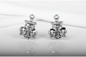 Unique 925 Silver Anchor Cufflinks, Unique handmade Sailor Jewelry - vikingworkshop