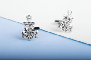 Unique 925 Silver Anchor Cufflinks, Unique handmade Sailor Jewelry - vikingworkshop