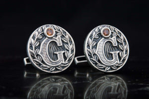 Unique Masonic Cufflinks with Symbols Sterling Silver Handmade Jewelry - vikingworkshop