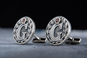 Unique Masonic Cufflinks with Symbols Sterling Silver Handmade Jewelry - vikingworkshop