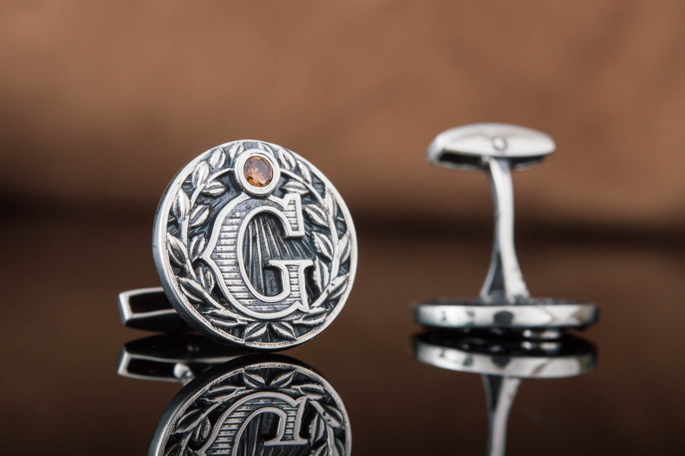 Unique Masonic Cufflinks with Symbols Sterling Silver Handmade Jewelry - vikingworkshop