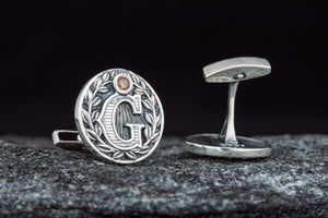 Unique Masonic Cufflinks with Symbols Sterling Silver Handmade Jewelry - vikingworkshop