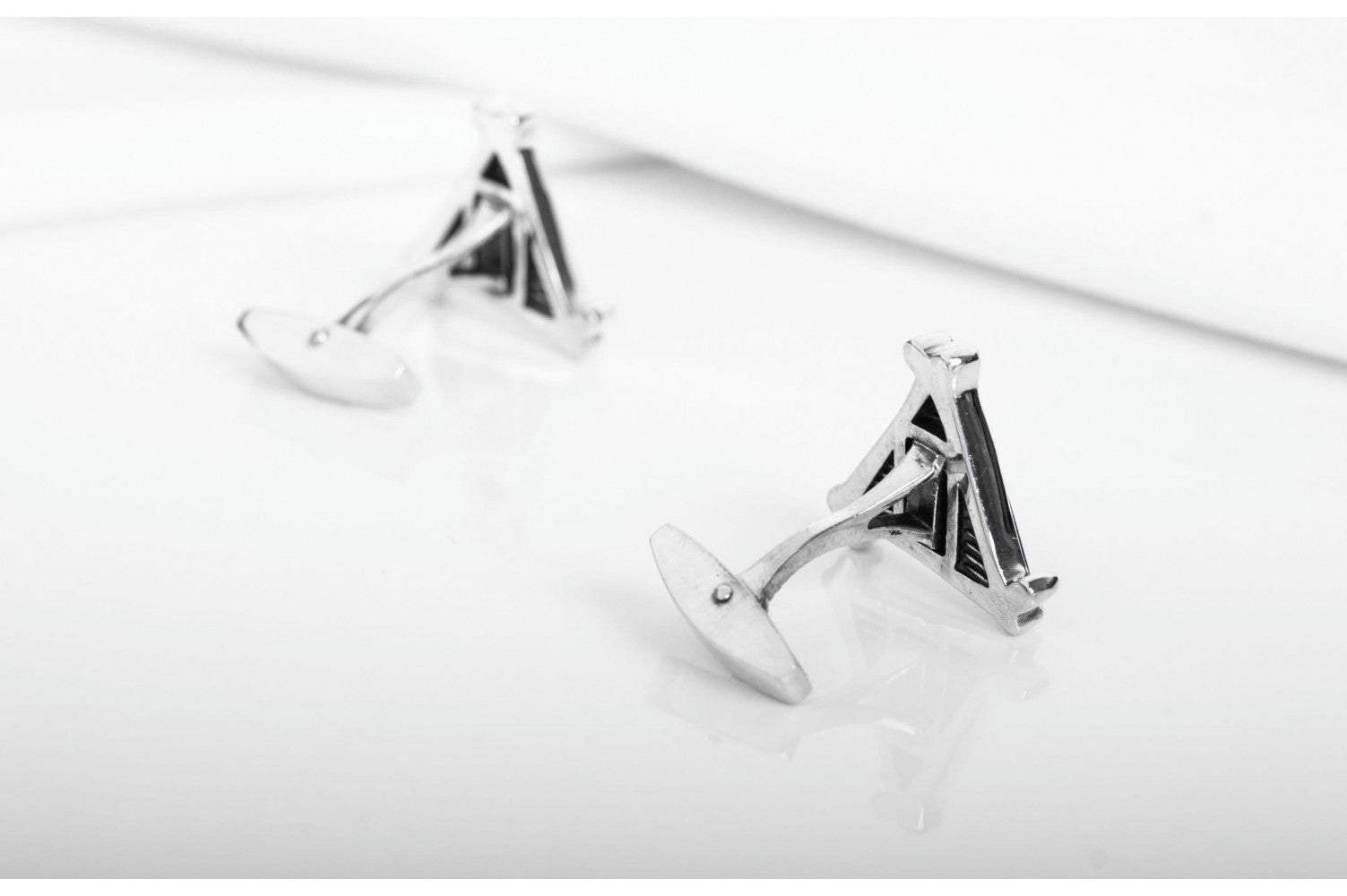 925 Silver Masonic Cufflinks with Eye of Providence, unique handmade jewelry - vikingworkshop