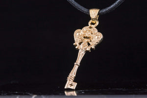 14K Gold Fashion Key Pendant Jewelry - vikingworkshop