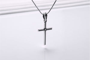 Sterling Silver Cross Pendant, Handmade Christian Jewelry - vikingworkshop