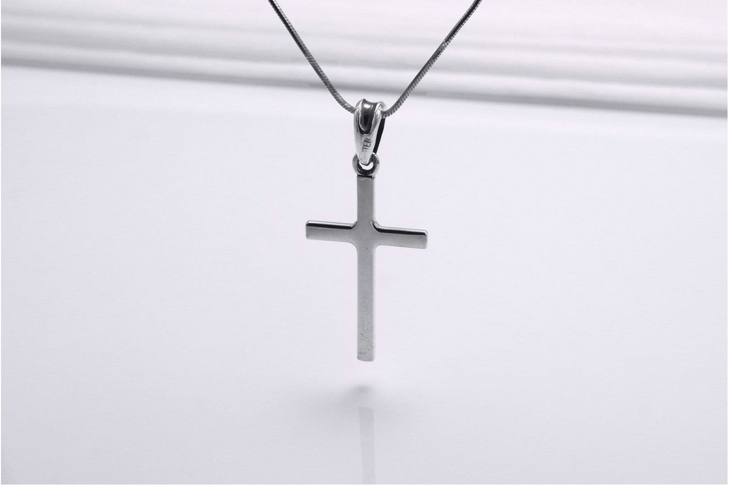 Sterling Silver Cross Pendant, Handmade Christian Jewelry - vikingworkshop