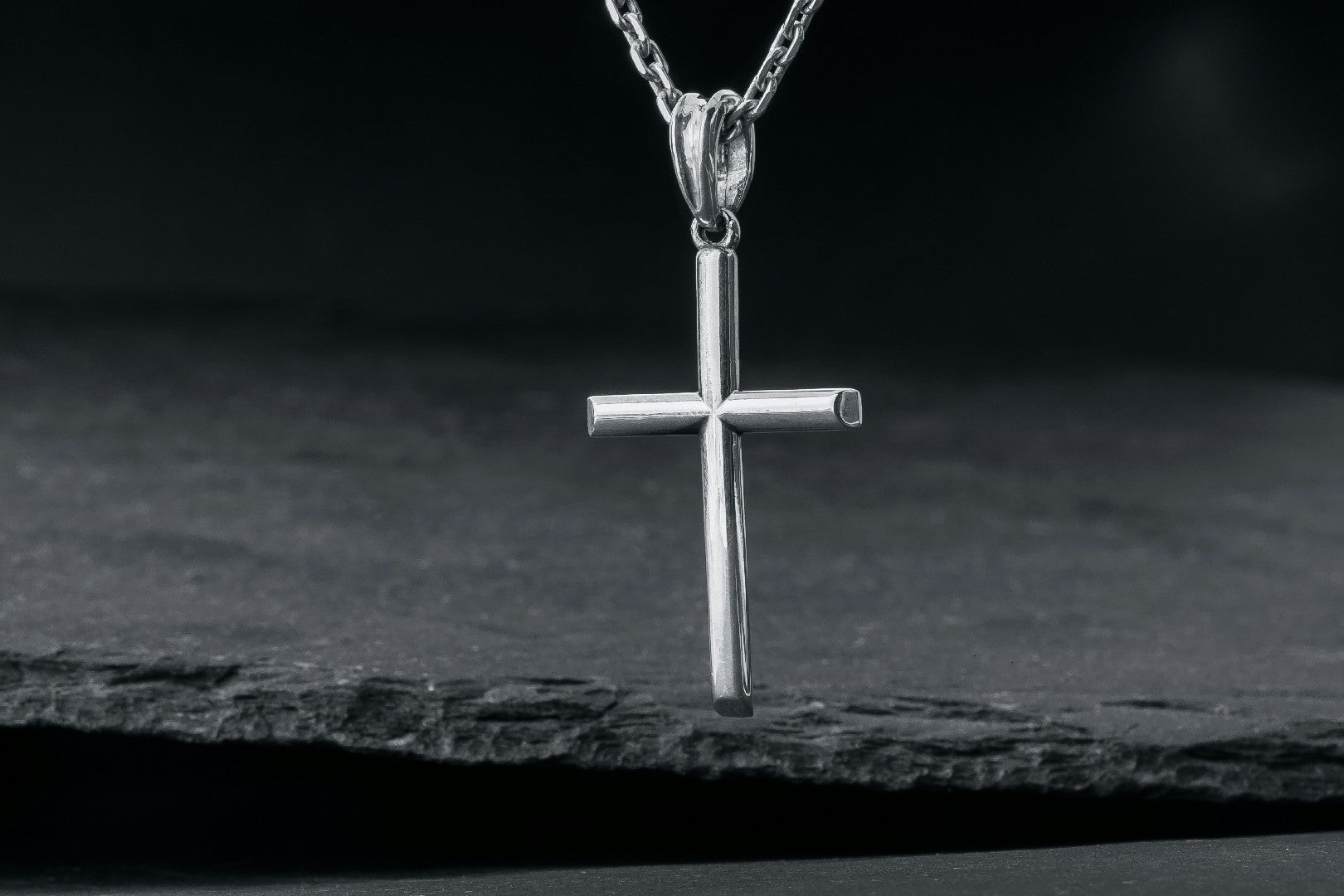 Minimalistic Cross Pendant, 925 silver - vikingworkshop