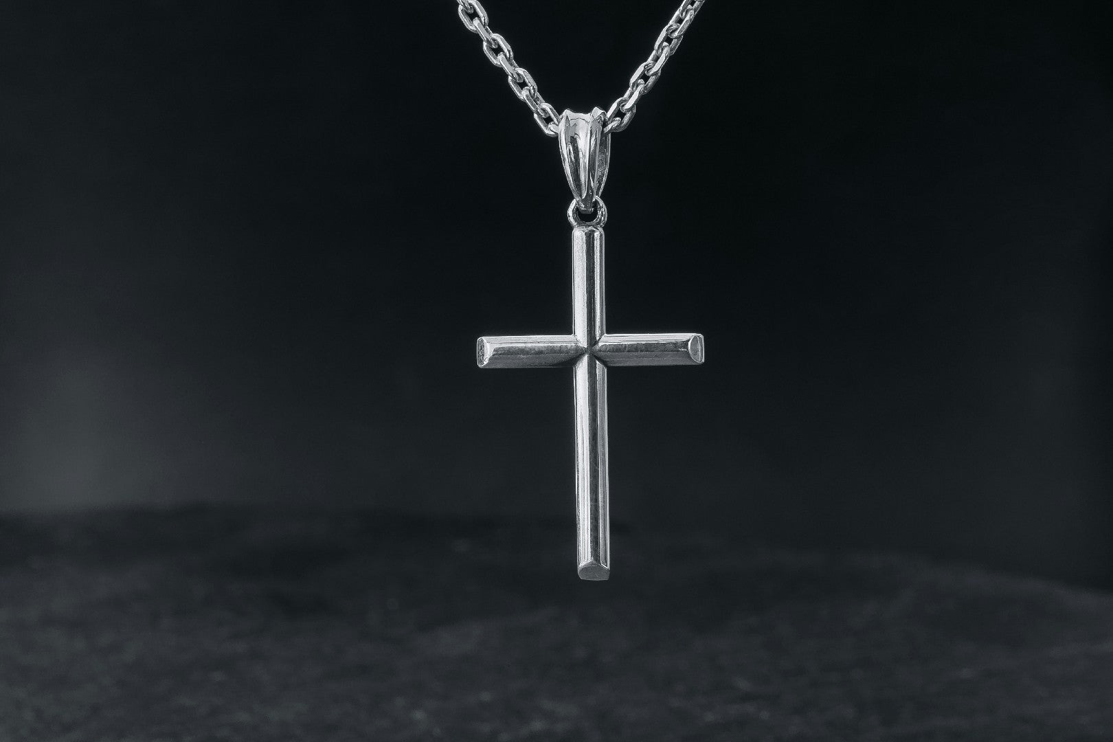 Minimalistic Cross Pendant, 925 silver - vikingworkshop