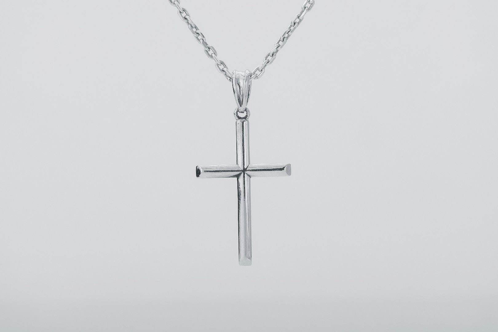 Minimalistic Cross Pendant, 925 silver - vikingworkshop