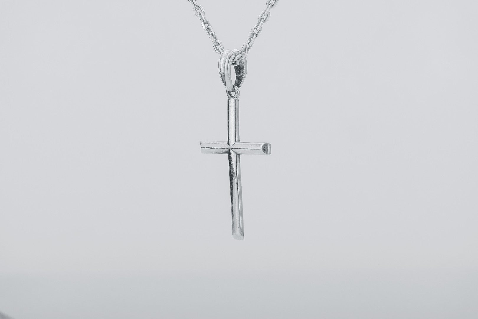 Minimalistic Cross Pendant, 925 silver - vikingworkshop