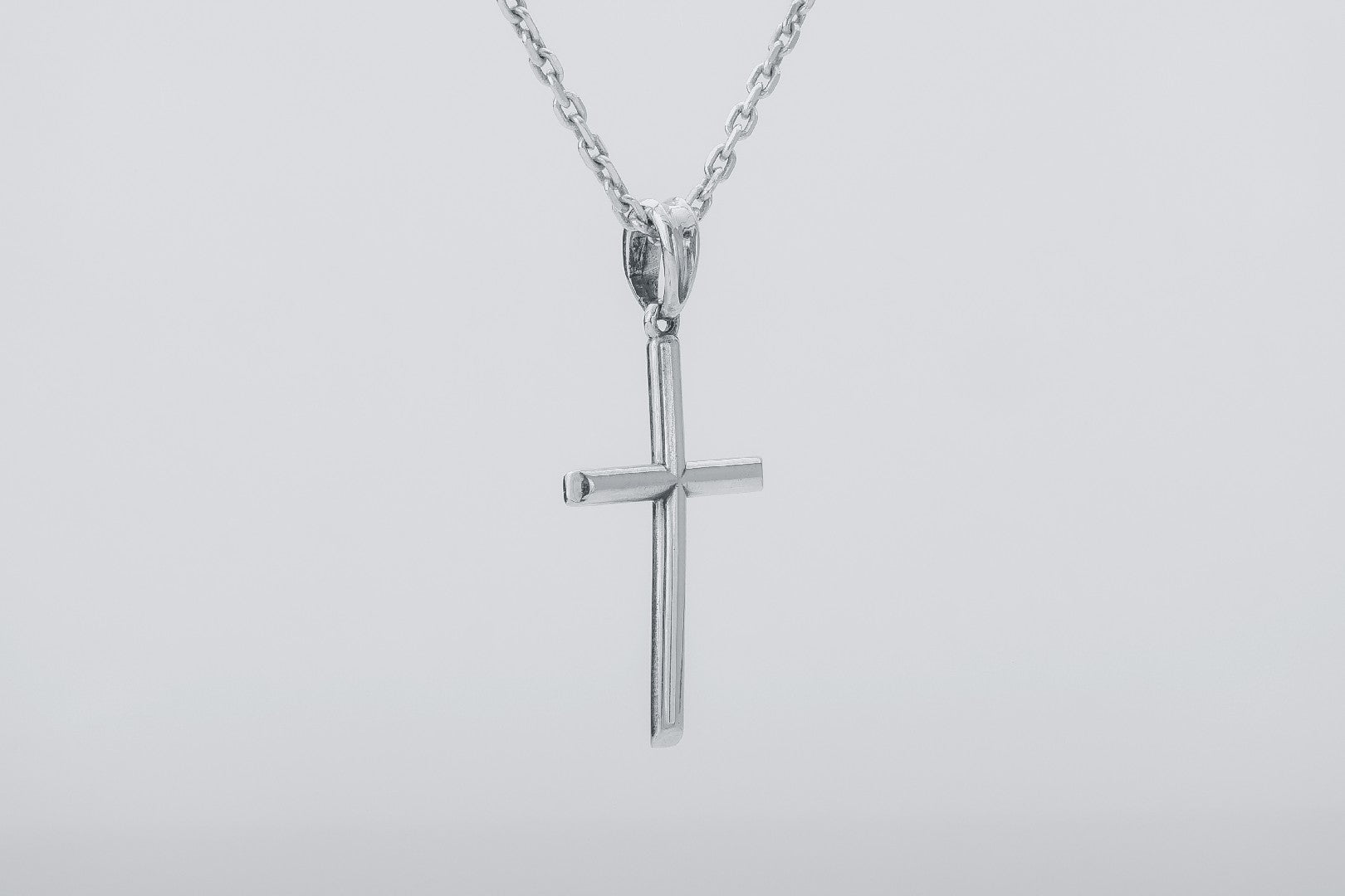 Minimalistic Cross Pendant, 925 silver - vikingworkshop