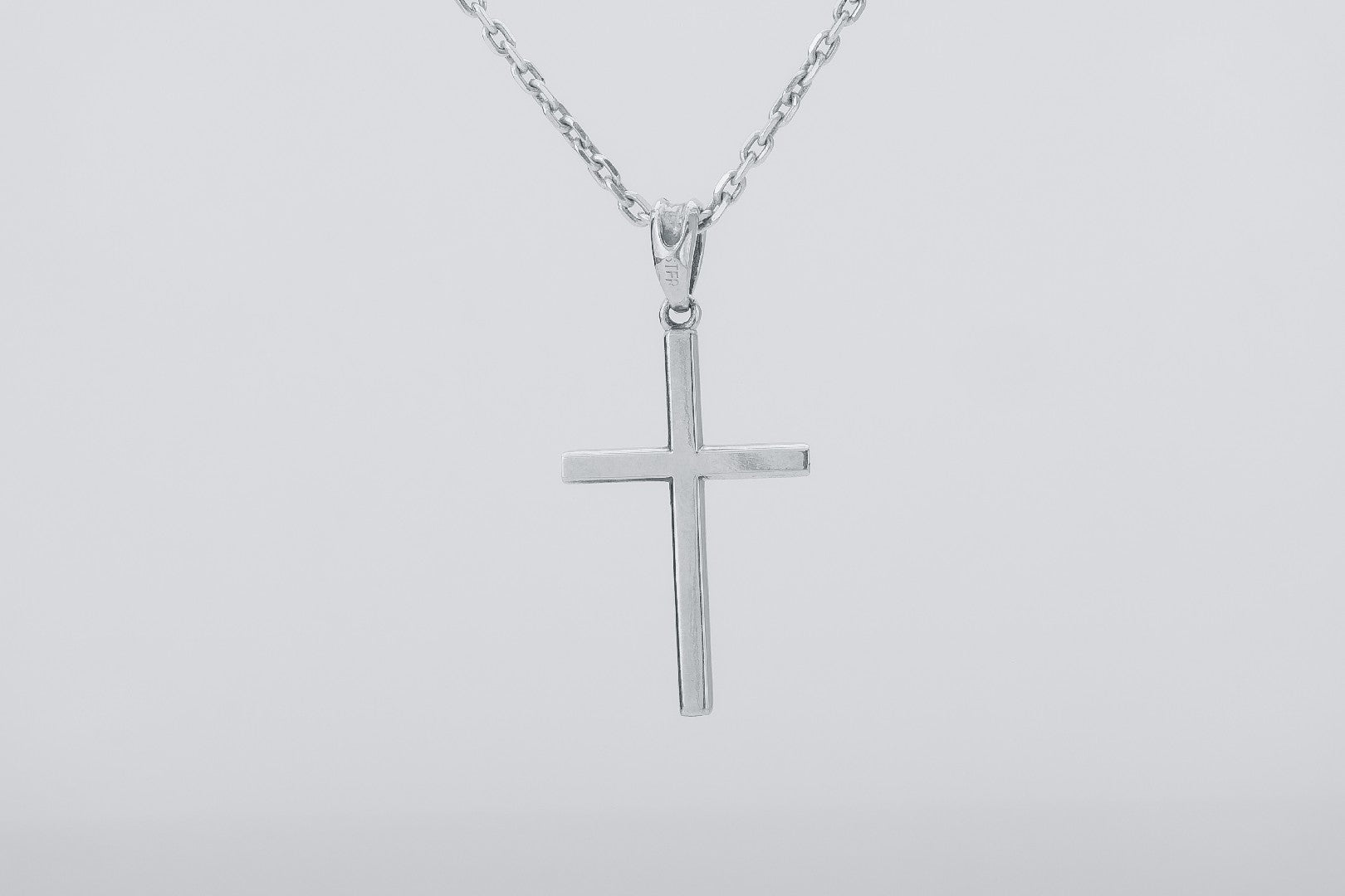 Minimalistic Cross Pendant, 925 silver - vikingworkshop