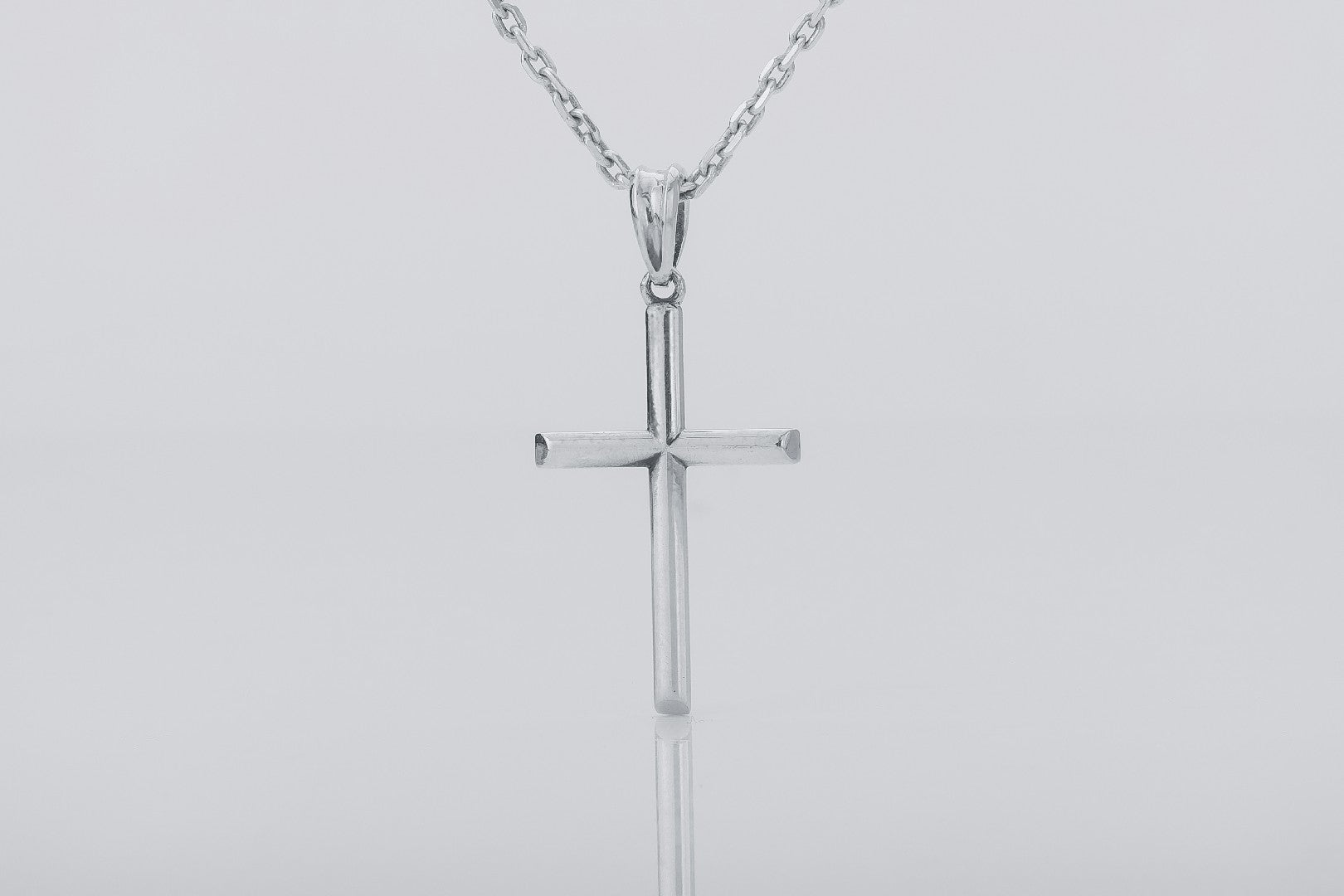 Minimalistic Cross Pendant, 925 silver - vikingworkshop