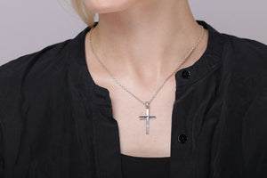 Simple Cross Pendant, 925 Silver - vikingworkshop