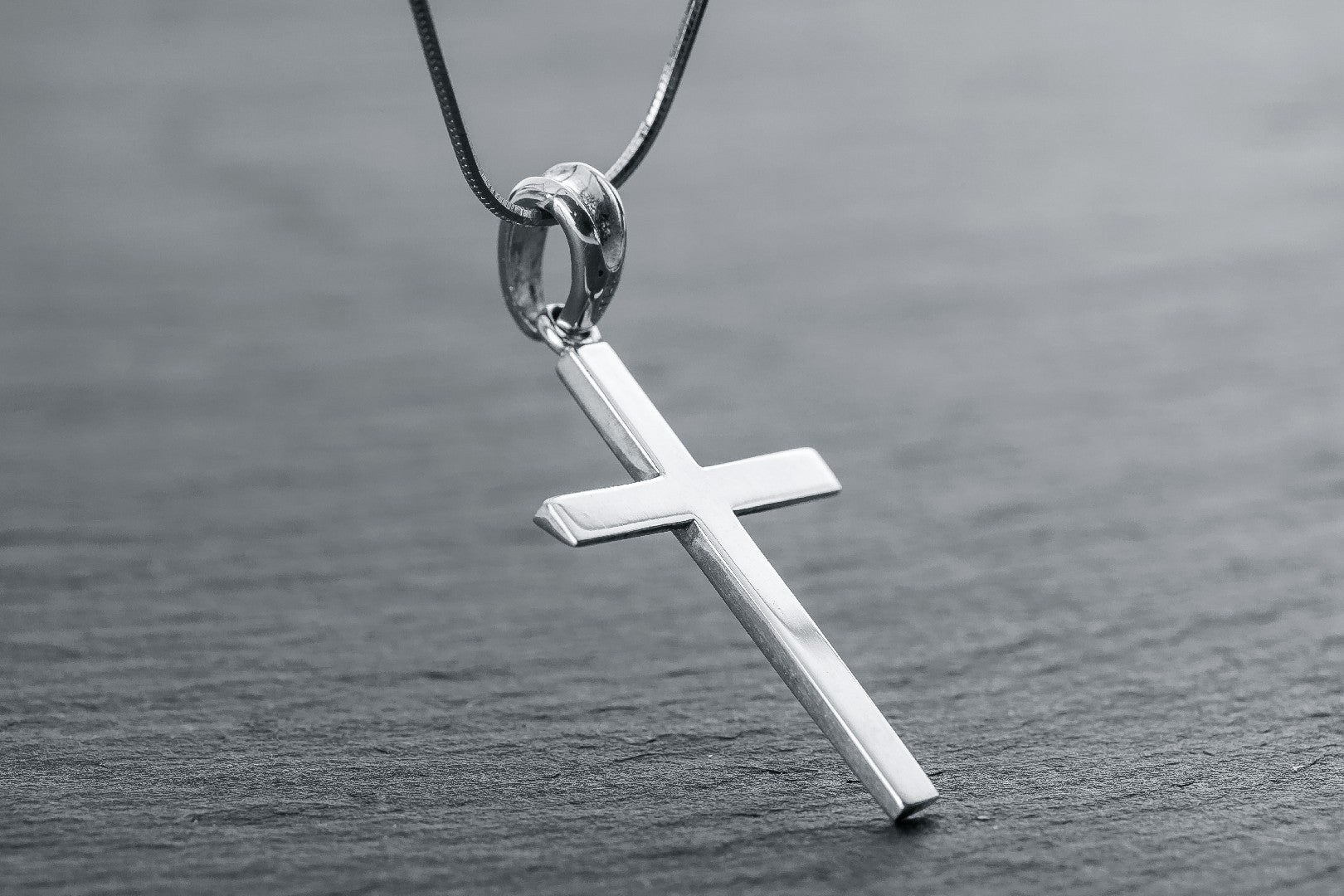 Simple Cross Pendant, 925 Silver