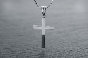 Simple Cross Pendant, 925 Silver - vikingworkshop