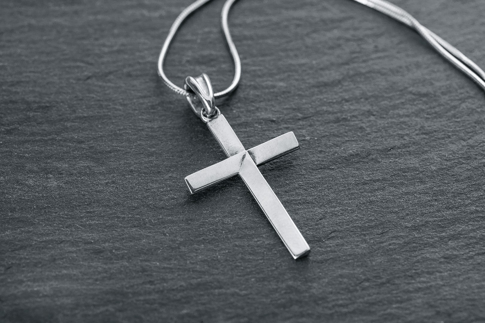 Simple Cross Pendant, 925 Silver - vikingworkshop