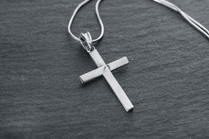 Simple Cross Pendant, 925 Silver - vikingworkshop