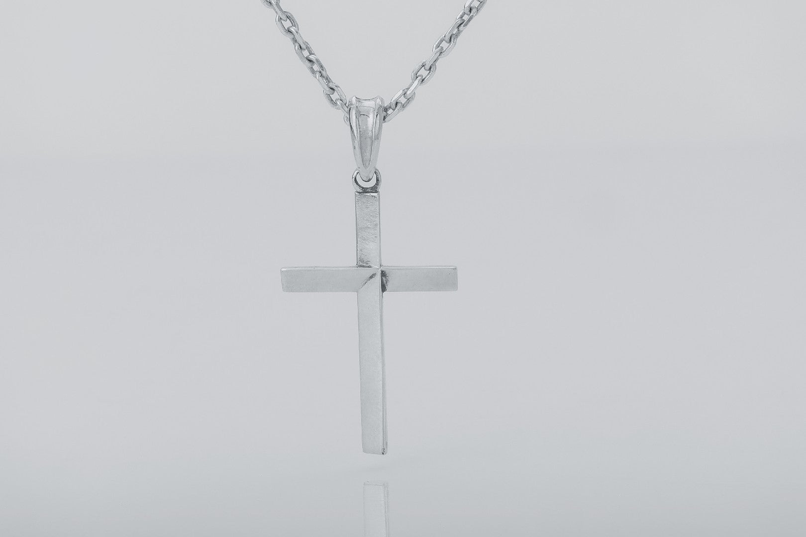 Simple Cross Pendant, 925 Silver - vikingworkshop