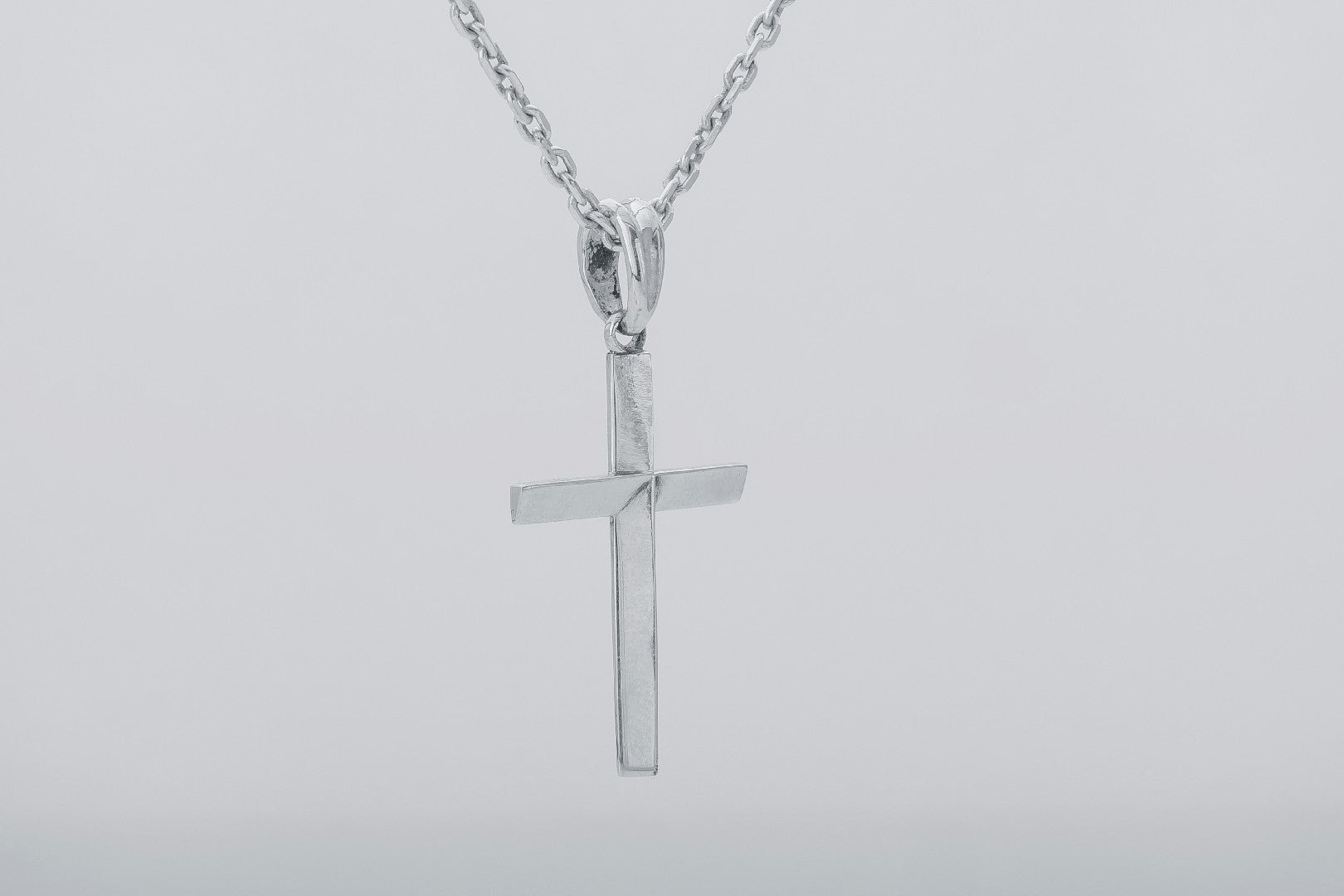 Simple Cross Pendant, 925 Silver - vikingworkshop