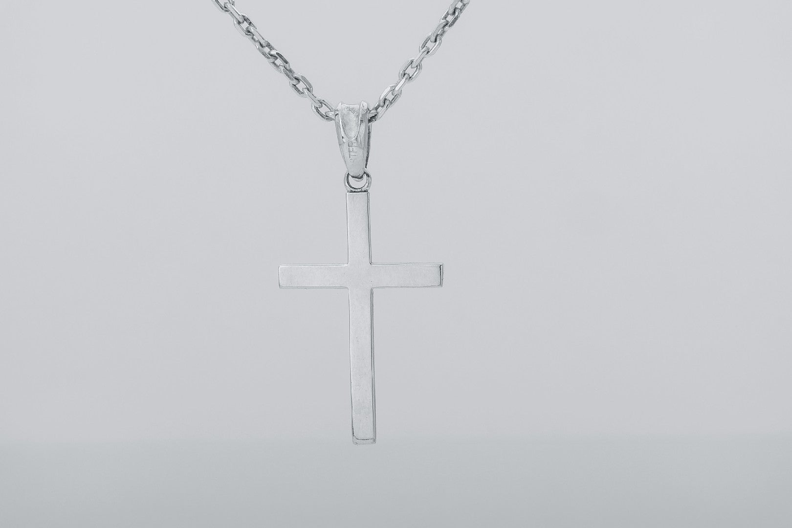 Simple Cross Pendant, 925 Silver - vikingworkshop