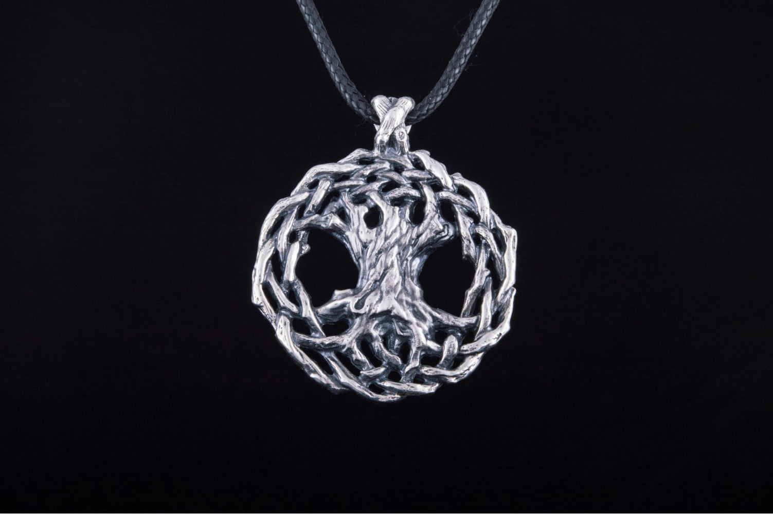 Yggdrasil World Tree Sterling Silver Pendant Viking Jewelry